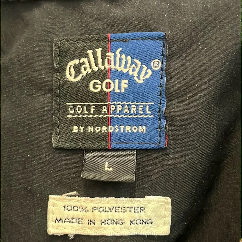 Callaway by Nordstrom Men's Black V-Neck Pullover Windbreaker size L - Picture 3 of 6